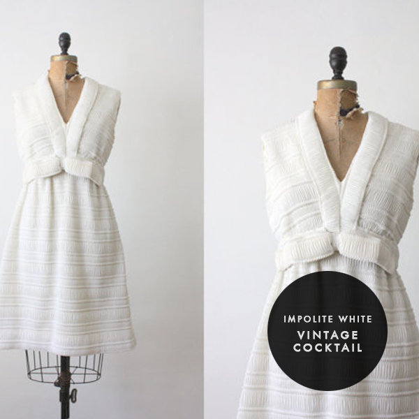 Impolite White: Vintage Cocktail Dress | Mighty Closet | Mighty Girl