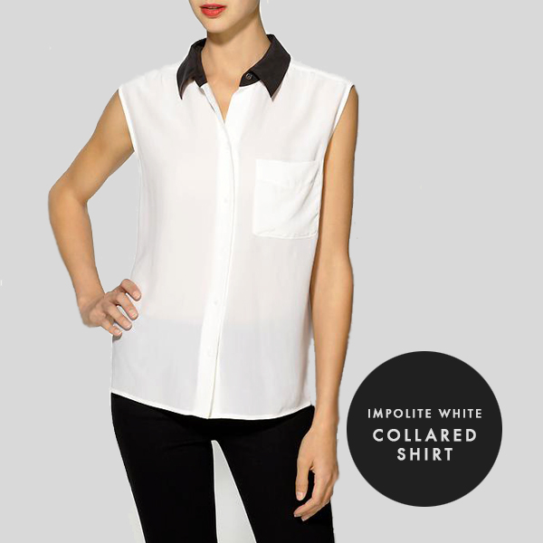 Impolite White: Collared Shirt | Mighty Closet | Mighty Girl