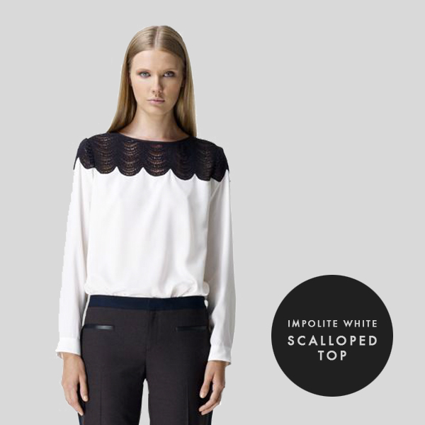 Impolite White: Scalloped Blouse | Mighty Closet | Mighty Girl