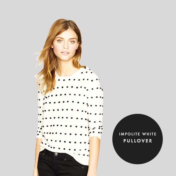 Impolite White: Polka-Dot Pullover | Mighty Closet | Mighty Girl