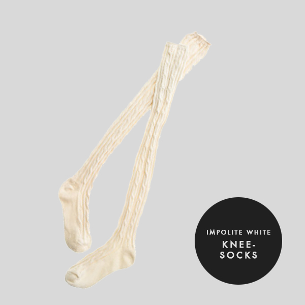 Impolite White: Kneesocks | Mighty Closet | Mighty Girl
